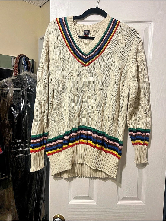Rowing Blazers Other - Rowing Blazers x Target Croquet Stripe Cable Knit Sweater Cream size large